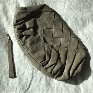 Urban Outfitters Vegan Leather Grey Clutch Purse